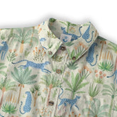 Tropical Fruits Aloha Hawaiian Button Up Long Sleeve Shirt, Summer Beach Aloha Hawaii Shirt - The Palmix